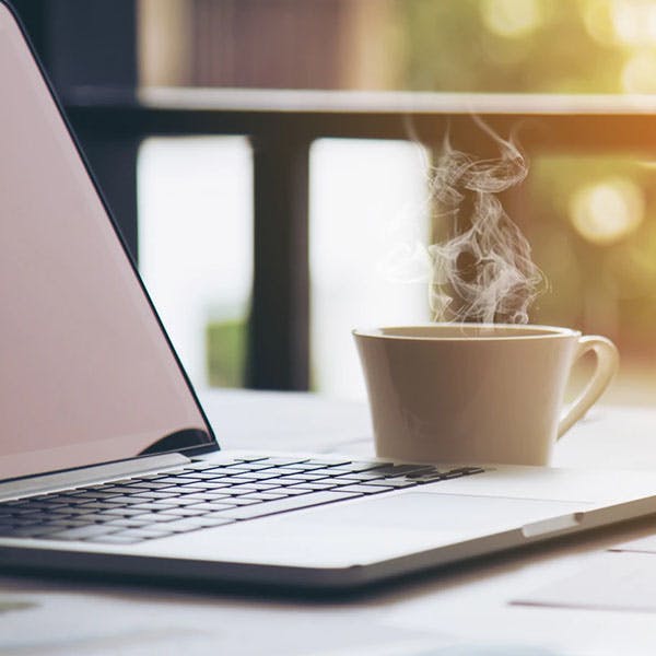 Morning coffee on table